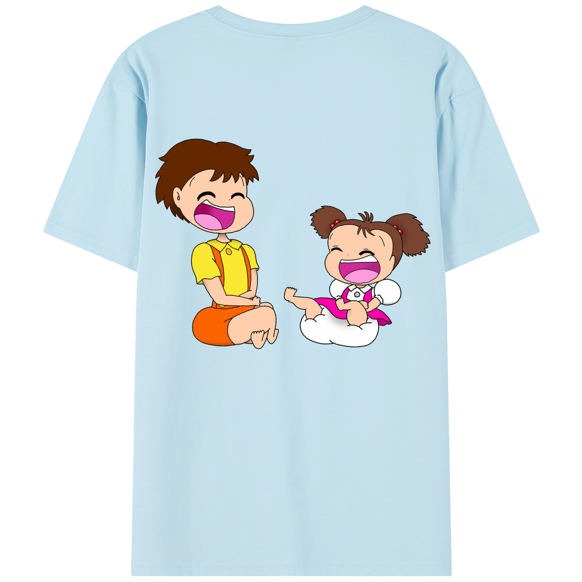 （画像用） となりのトトロ 草壁メイ 草壁サツキ My Neighbor Totoro Satsuki Kusakabe Mei Kusakabe 綿100％半袖Tシャツ（背面プリント）